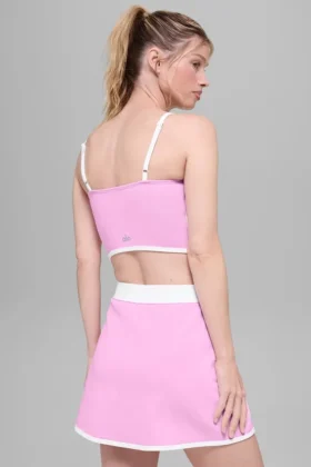 Airbrush Streamlined Bra Tank – Candy Heart Pink/White