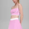 Airbrush Streamlined Bra Tank - Candy Heart Pink/White