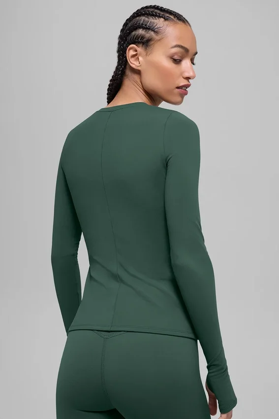 Airbrush Winter Warm Nocturne Long Sleeve - Clover Green