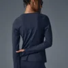 Airbrush Winter Warm Nocturne Long Sleeve - Navy