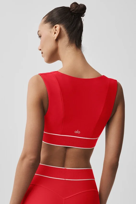 Airlift Alignment Bra - Bright Red/White