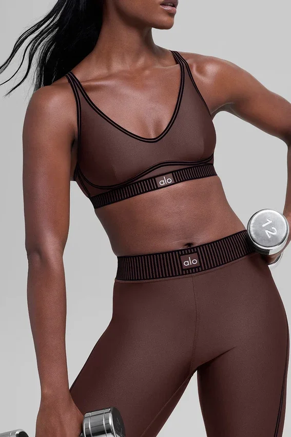 Airlift High-Waist 7/8 Line up Legging - Brownstone