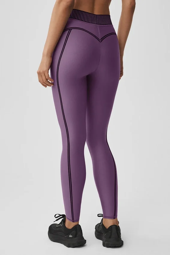 Airlift High-Waist 7/8 Line up Legging - Plum Kiss