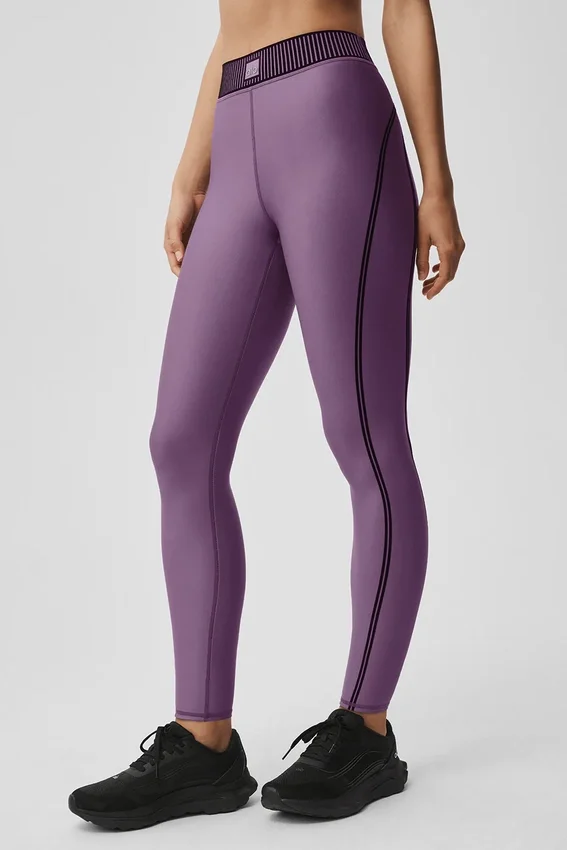 Airlift High-Waist 7/8 Line up Legging - Plum Kiss
