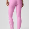 Airlift High Waist Charger 7/8 Legging - Candy Heart Pink/White