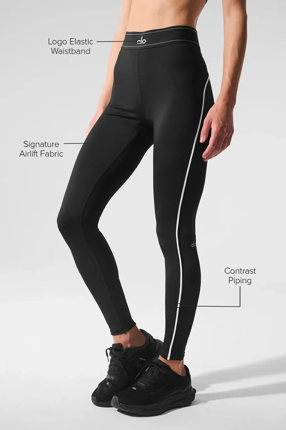 Airlift High-Waist Suit up Legging - Black/White