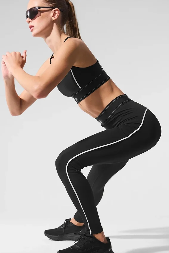 Airlift High-Waist Suit up Legging - Black/White