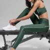 Airlift High-Waist Suit up Legging - Clover Green/White