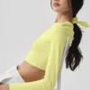 Alosoft Crop Finesse Long Sleeve - Sunshine