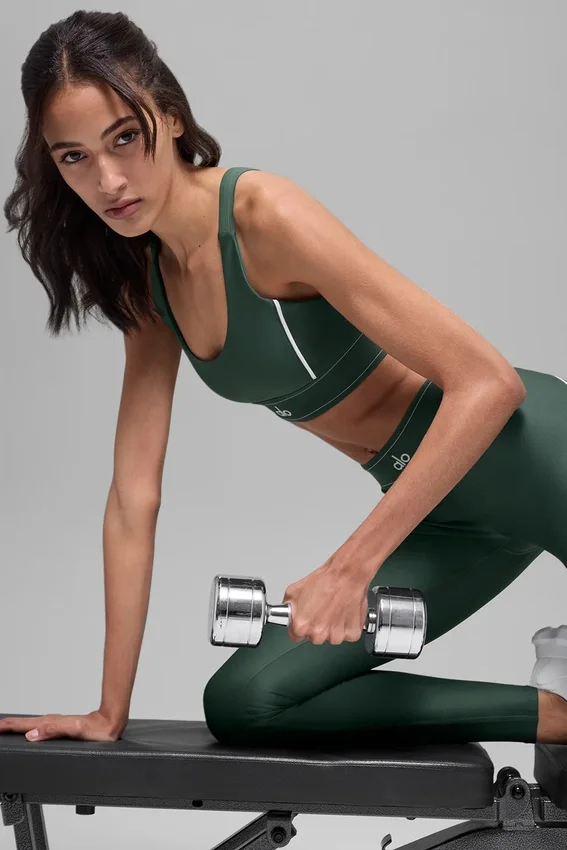 Airlift Suit up Bra - Clover Green/White