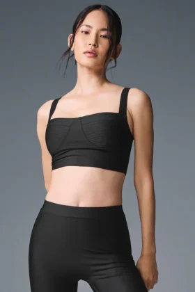 Airlift Turn It up Bra Tank - Black