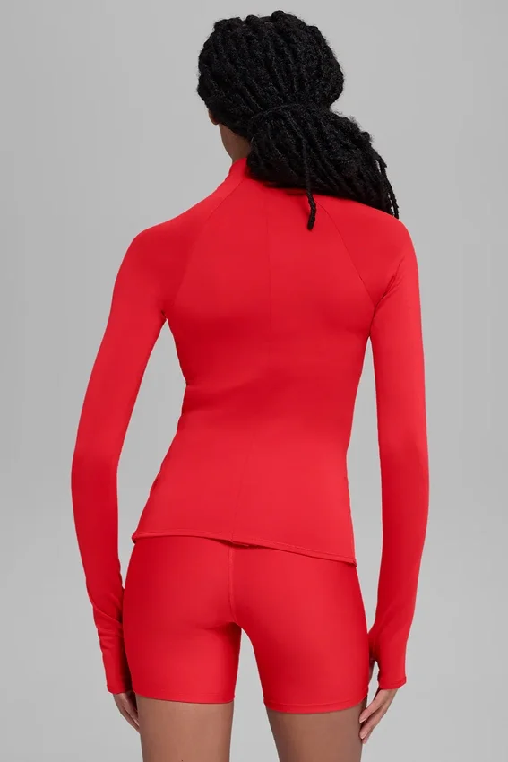 Airlift Winter Warm 1/4 Zip Long Sleeve - Bright Red