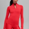 Airlift Winter Warm 1/4 Zip Long Sleeve - Bright Red