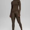 Airlift Winter Warm 1/4 Zip Long Sleeve - Espresso