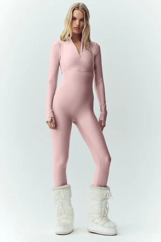 Airlift Winter Warm Ski Time Bib - Pink Champagne