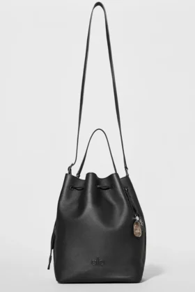 Alo Balance Bucket – Black Leather