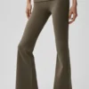 Alo Softsculpt 7/8 Foldover Flare Legging - Olive Tree