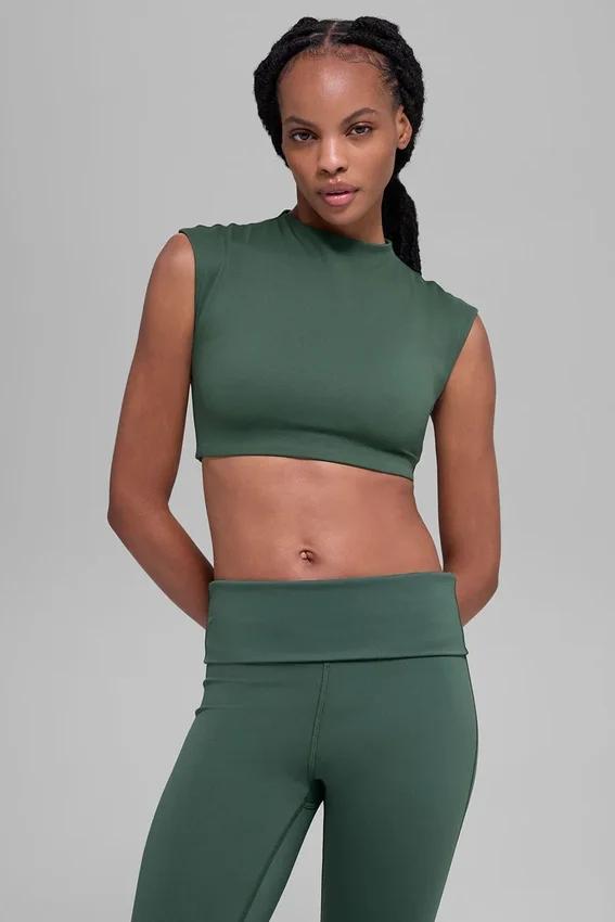 Alo Softsculpt Capped out Short Sleeve - Clover Green