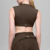 Alo Softsculpt Capped out Short Sleeve - Espresso