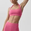 Alo Softsculpt Feel the Heat Halter Bra - Paradise Pink