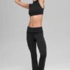 Alo Softsculpt Foldover Flare Legging - Black