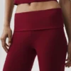 Alo Softsculpt Foldover Flare Legging - Summer Romance Red