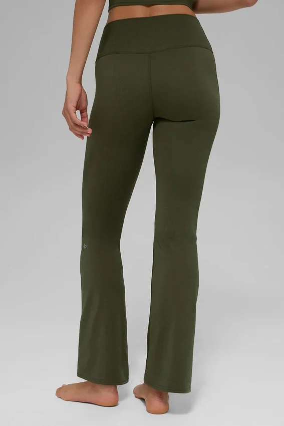 Alo Softsculpt High-Waist 7/8 Bootcut Legging - Green Olive