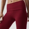 Alo Softsculpt Low-Rise Foldover Capri - Summer Romance Red