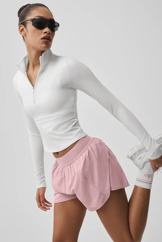 Alo Softsculpt Precision 1/4 Zip Long Sleeve - White