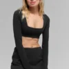 Alo Softsculpt Precision Long Sleeve Bra - Black
