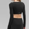 Alo Softsculpt Precision Long Sleeve Bra - Black