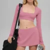Alo Softsculpt Precision Mini Skirt - Pink Wild Rose