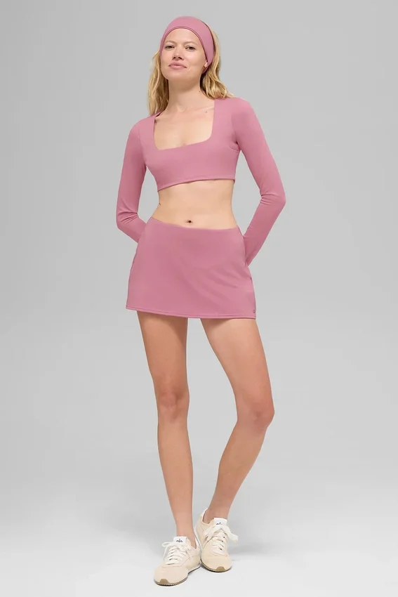 Alo Softsculpt Precision Mini Skirt - Pink Wild Rose