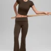 Alo Softsculpt Precision Short Sleeve Top - Espresso