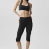 Alo Softsculpt Shoreline Capri - Black