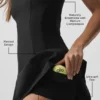 Alo Softsculpt Topspin Tennis Dress - Black