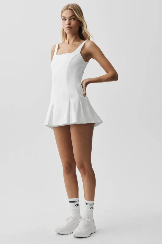 Alo Softsculpt Topspin Tennis Dress - White