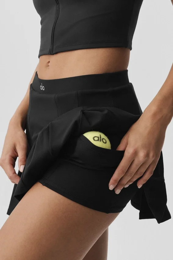 Alo Softsculpt Topspin Tennis Skirt - Black