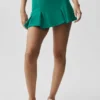 Alo Softsculpt Topspin Tennis Skirt - Emerald Isle