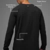 Alo Vapor Crewneck Long Sleeve - Black