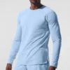 Alo Vapor Crewneck Long Sleeve - Seashell Blue
