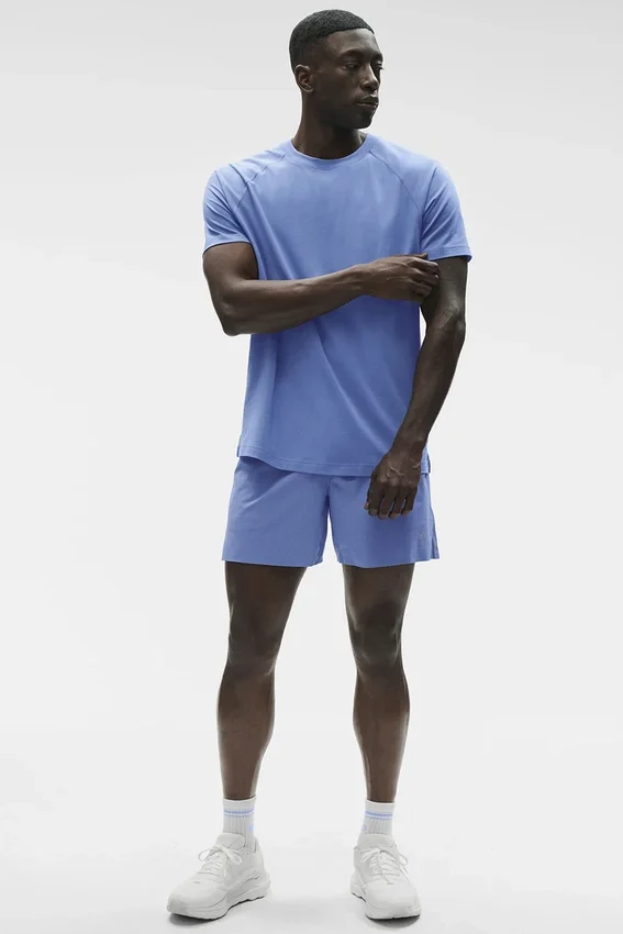 Alo Vapor Crewneck Short Sleeve - Provence Blue