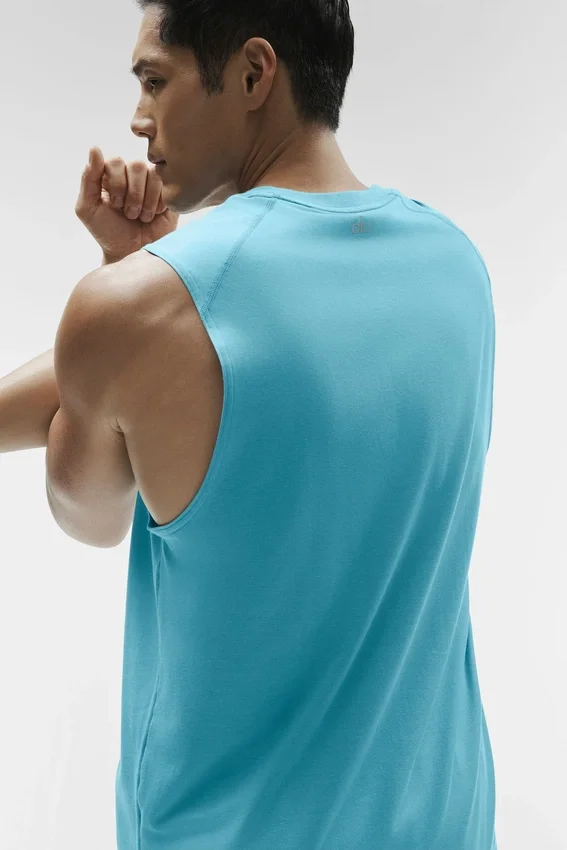 Alo Vapor Muscle Tank - Blue Breeze