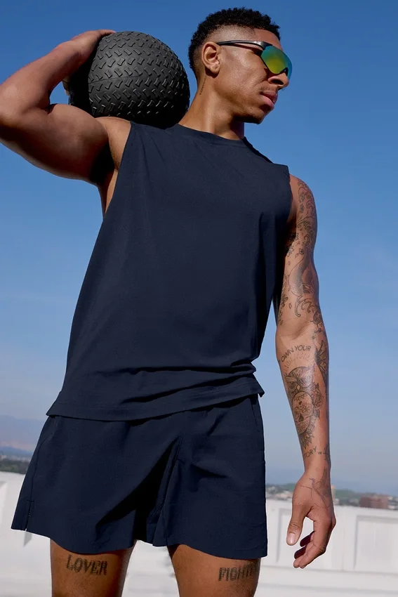 Alo Vapor Muscle Tank - Navy