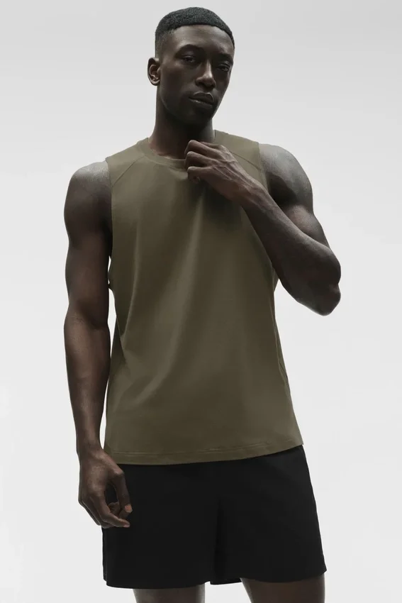 Alo Vapor Muscle Tank - Olive Tree
