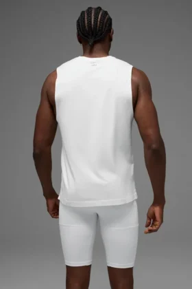 Alo Vapor Muscle Tank – White