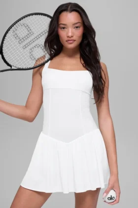 Alosoft Break Point Tennis Dress - White
