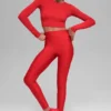Alosoft Crop Finesse Long Sleeve - Bright Red