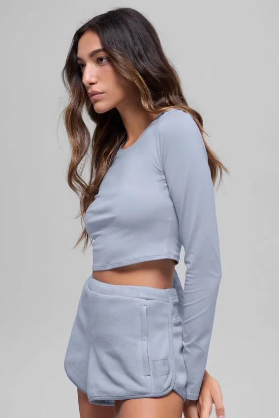 Alosoft Crop Finesse Long Sleeve - Winter Frost