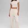 Alosoft Crop Finesse Short Sleeve - Bone